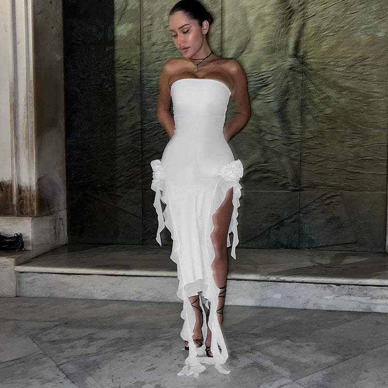 Embrace alluring elegance with our high-slit dress, designed to make a statement wherever you go.