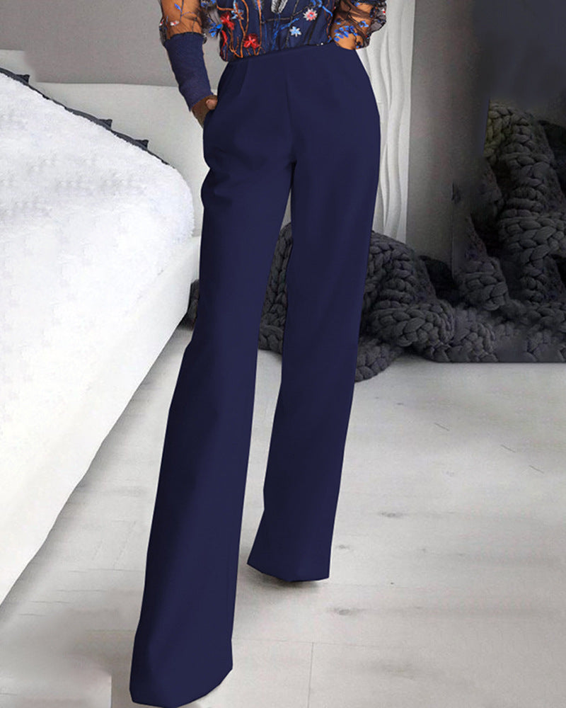 Long Sleeves Jumpsuit: A chic and comfortable one-piece outfit featuring long sleeves for a trendy look.