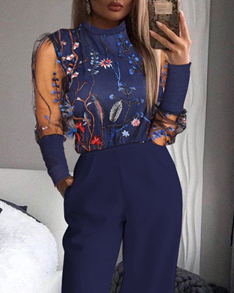 Long Sleeves Jumpsuit: A chic and comfortable one-piece outfit featuring long sleeves for a trendy look.