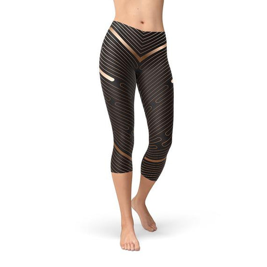 Stay stylish and comfortable in our brown capri leggings, perfect for active days or casual wear.