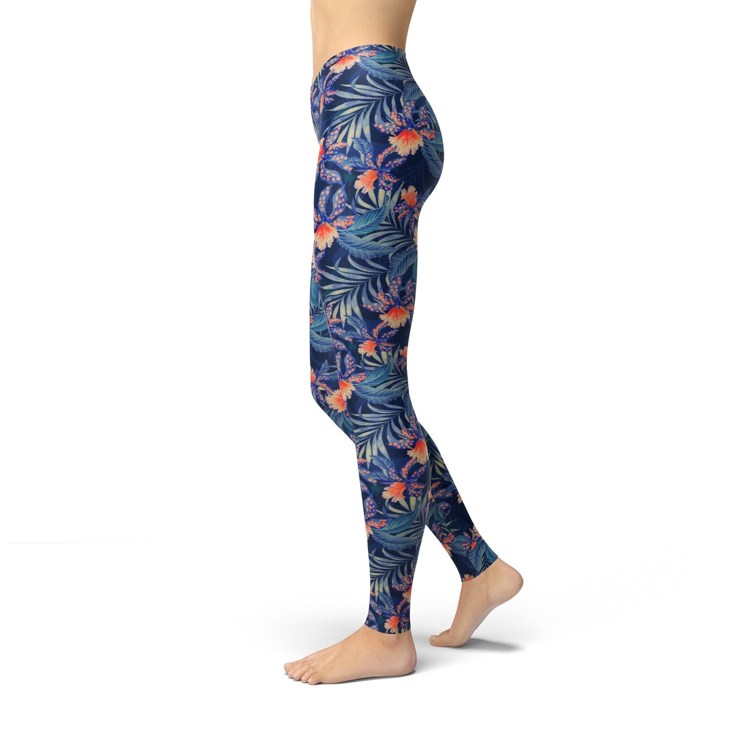 Escape to paradise with our Leah Tropical Leggings. Elevate your active wear wardrobe with our collection of tropical-themed leggings designed for comfort and style.