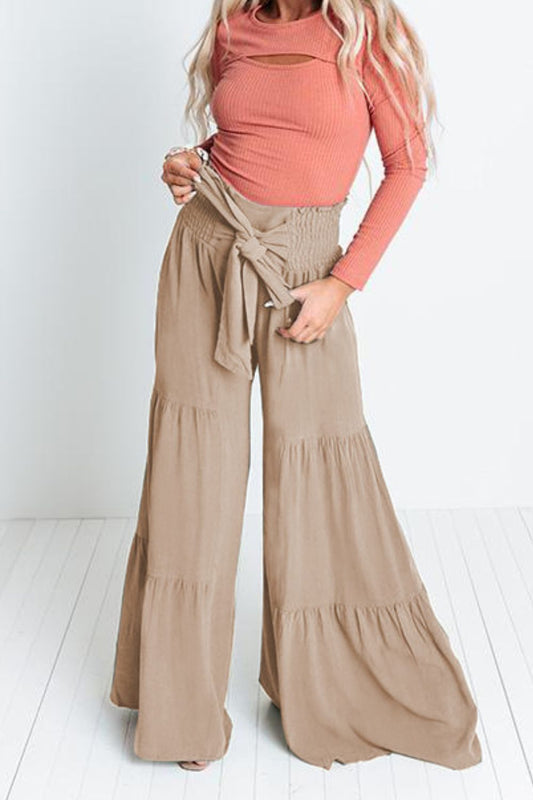 Regular Tiered Culottes' - Culottes with a regular fit featuring tiered layers, offering a fashionable and comfortable addition to your attire.
