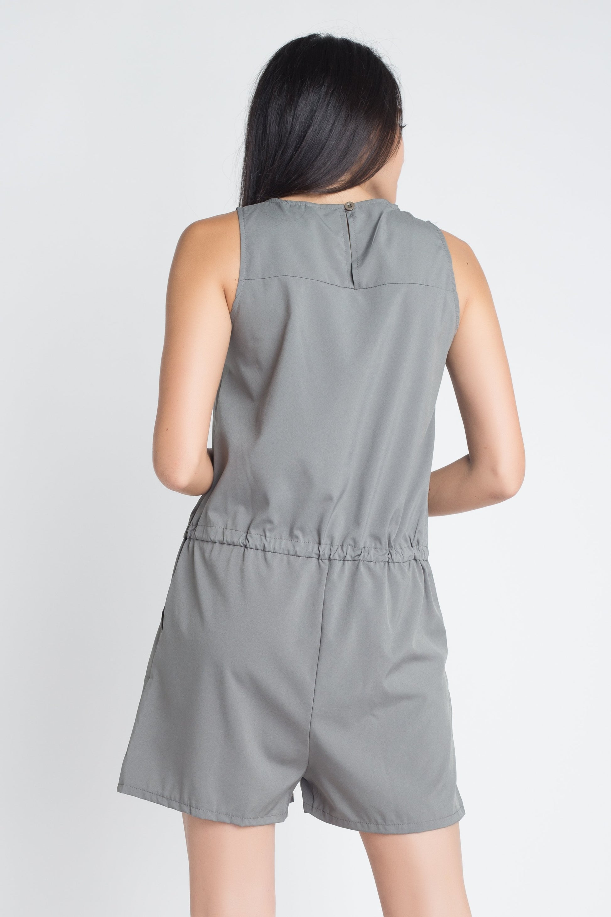 Zip Front Sleeveless Rompers: Sleeveless one-piece outfits with a front zipper closure, offering both style and convenience.