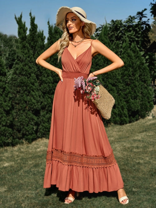 A maxi dress designed for a comfortable fit, offering a relaxed and easy-to-wear style, perfect for various occasions.