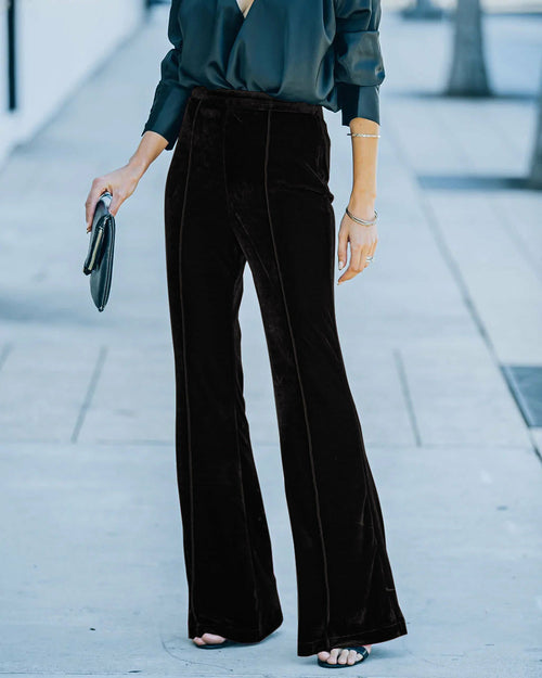 Indulge in luxury and style with our Valerie Velvet Pants. Elevate your wardrobe with our collection of women's velvet pants designed for comfort and sophistication.