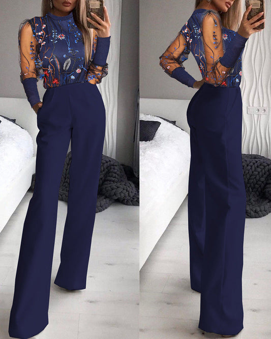 Long Sleeves Jumpsuit: A chic and comfortable one-piece outfit featuring long sleeves for a trendy look.