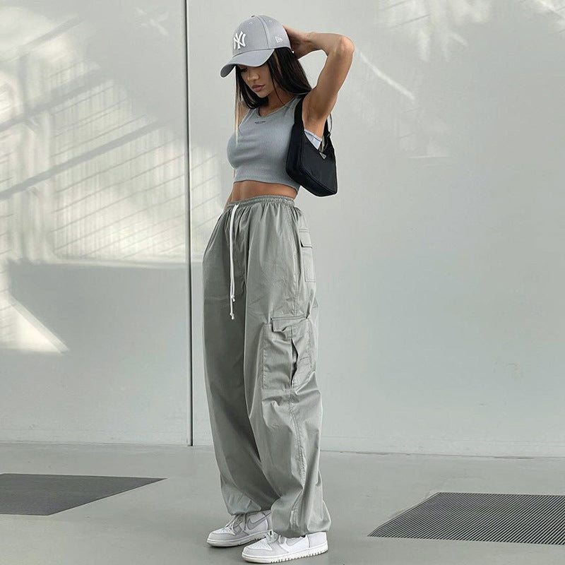 Loose-fit leg pants, known for their relaxed and roomy design for a comfortable and laid-back style.