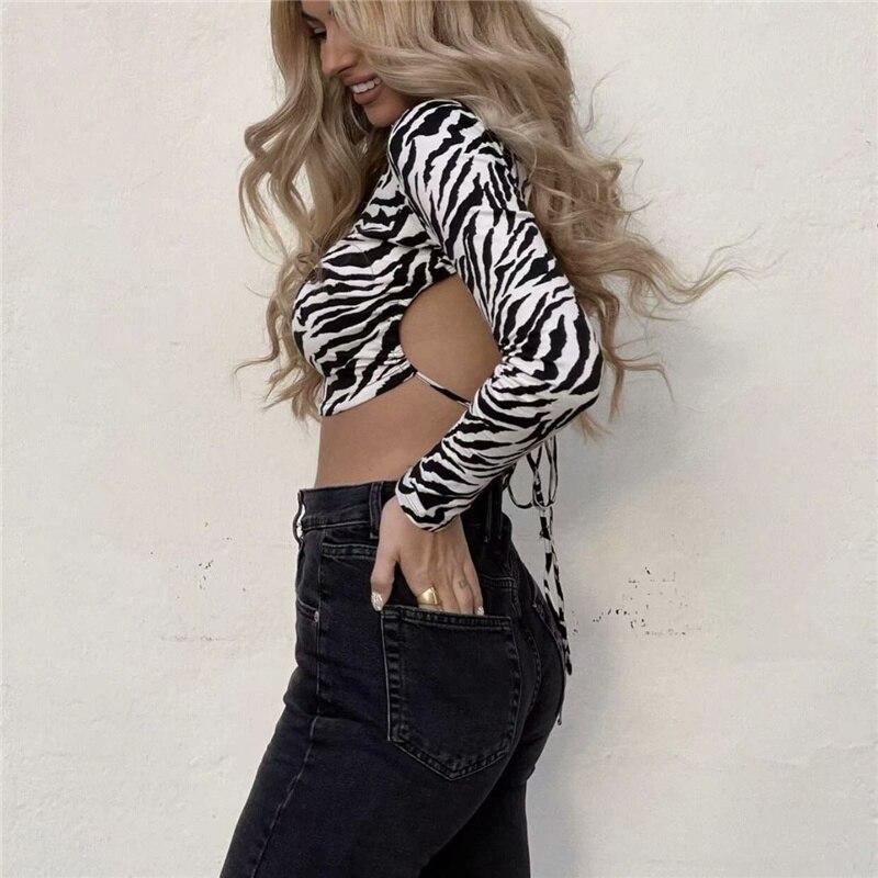 Step into the wild with our zebra stripes top – perfect for a bold and fashionable look.