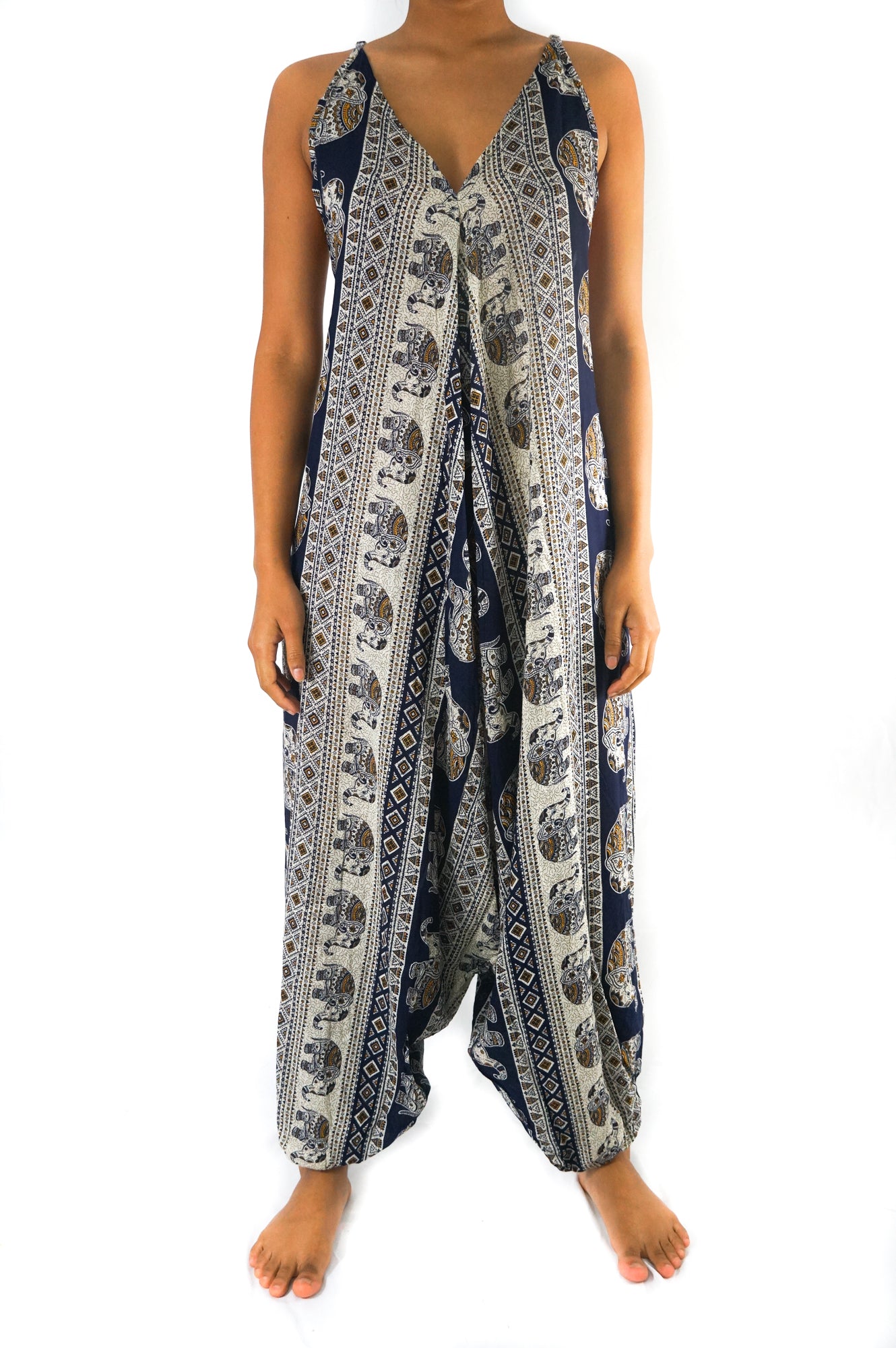 Embrace boho-chic vibes with our hippie jumpsuits, a perfect choice for free-spirited fashion enthusiasts.