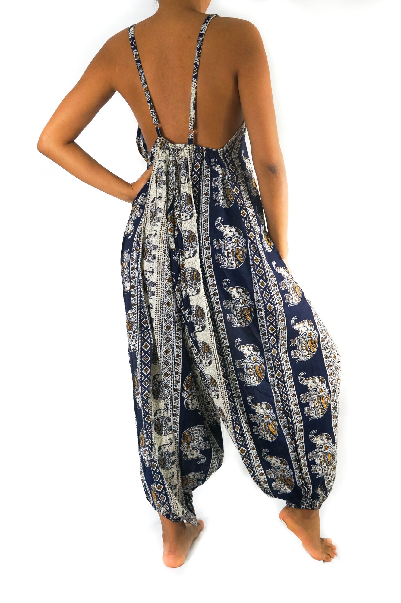 Embrace boho-chic vibes with our hippie jumpsuits, a perfect choice for free-spirited fashion enthusiasts.