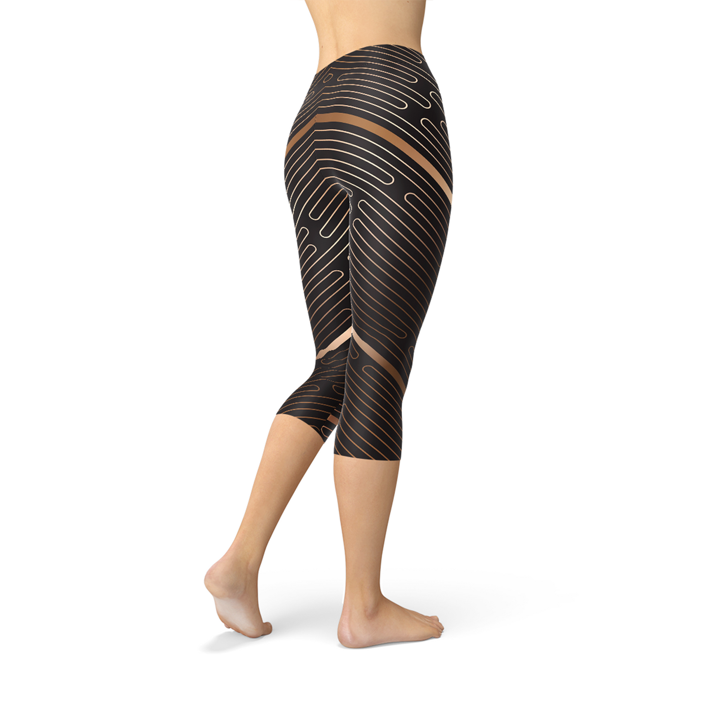 Stay stylish and comfortable in our brown capri leggings, perfect for active days or casual wear.