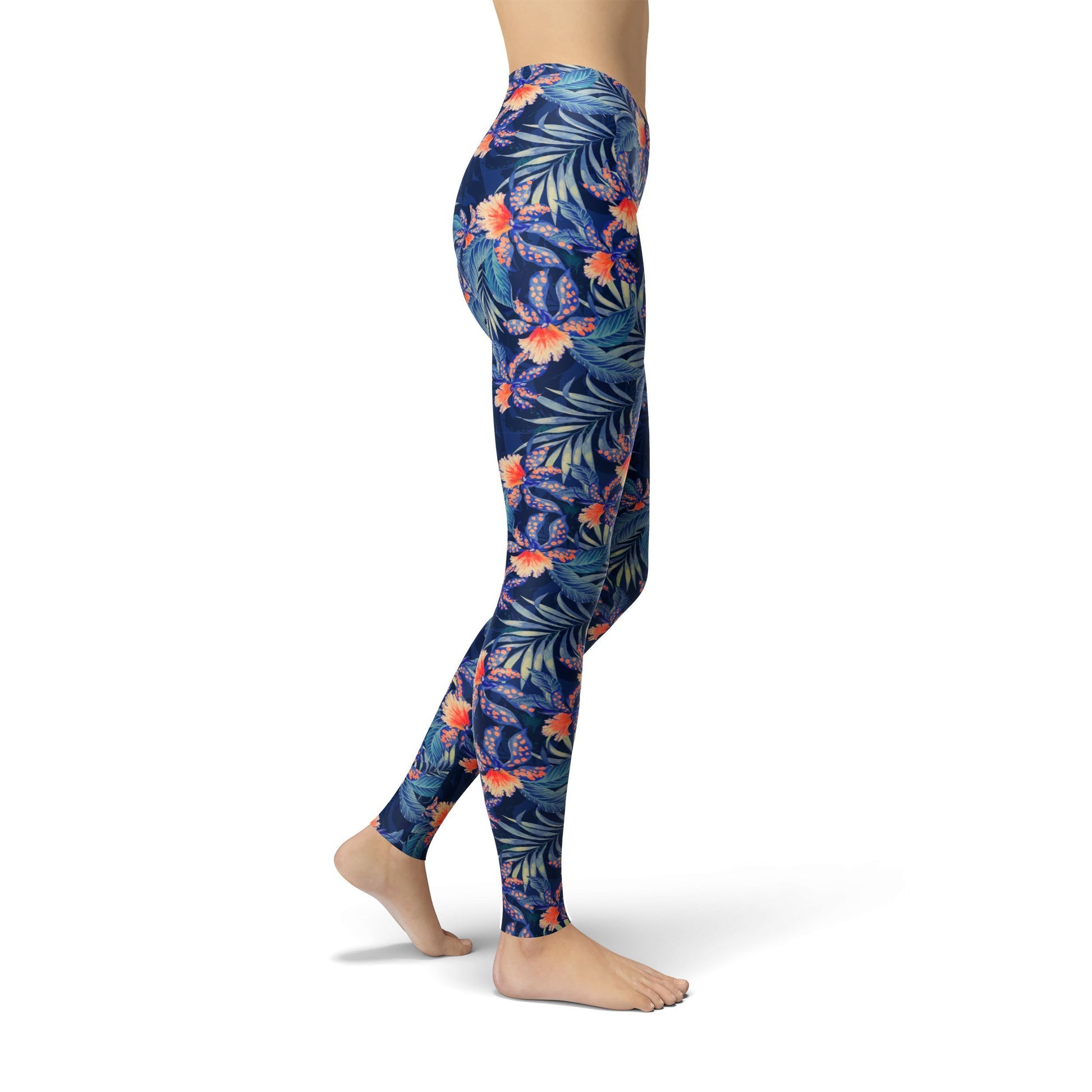 Escape to paradise with our Leah Tropical Leggings. Elevate your active wear wardrobe with our collection of tropical-themed leggings designed for comfort and style.