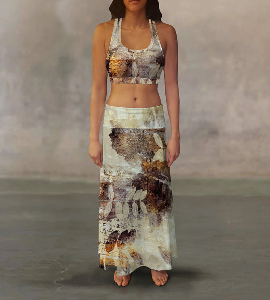 Navy Maxi Skirt: A full-length skirt in a classic navy blue hue, ideal for an elegant and versatile wardrobe piece.